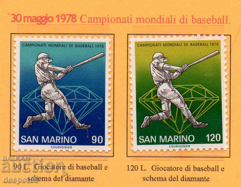 1978. Сан Марино. Световно п-во по бейзбол - Италия.