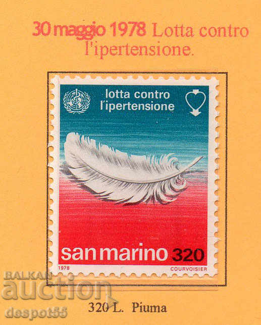 1978. San Marino. Lupta împotriva tensiunii arteriale crescute.