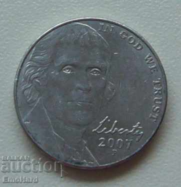 ΗΠΑ 5 σεντς 2007 P Jefferson με τιμή 0.70 BGN | € 0.36 ΗΠΑ 5 σεντς 2007 P Jefferson με τιμή 0.70 BGN | € 0.36