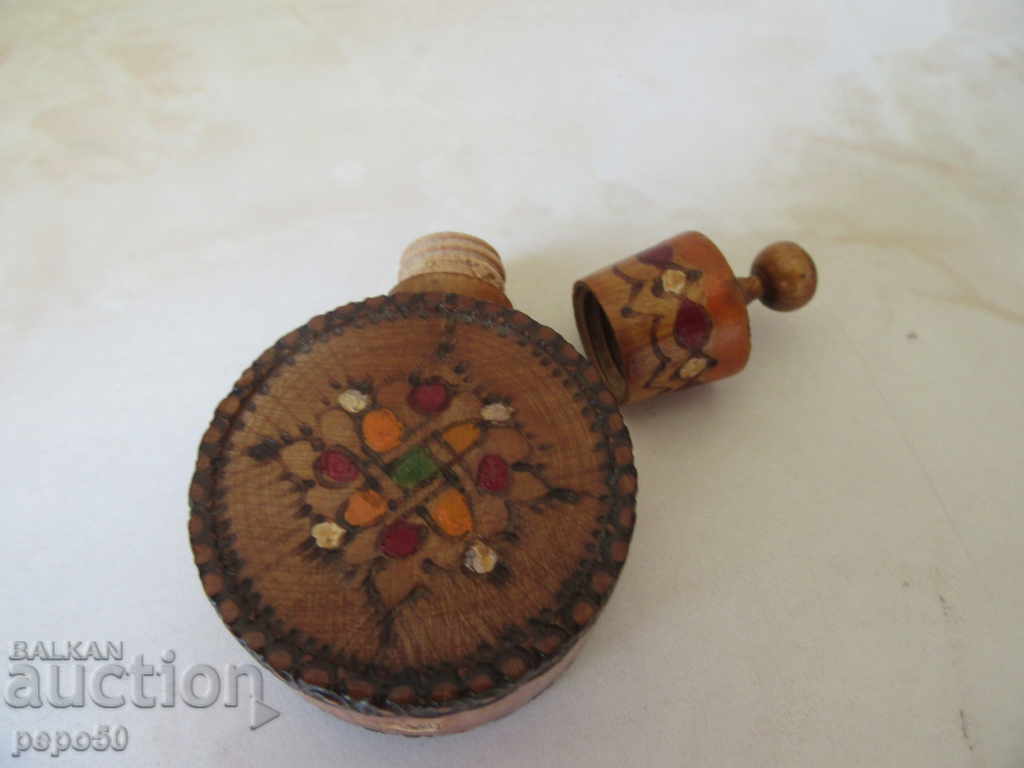 Auction Wooden perfume vial from the time of socialism Auction Wooden perfume vial from the time of socialism