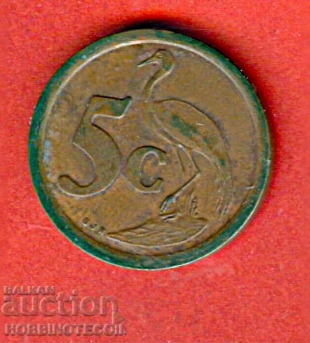 SOUTH AFRICA 5 Cents - bird issue - issue 1993