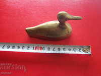 Old bronze figurine figurine of a duck