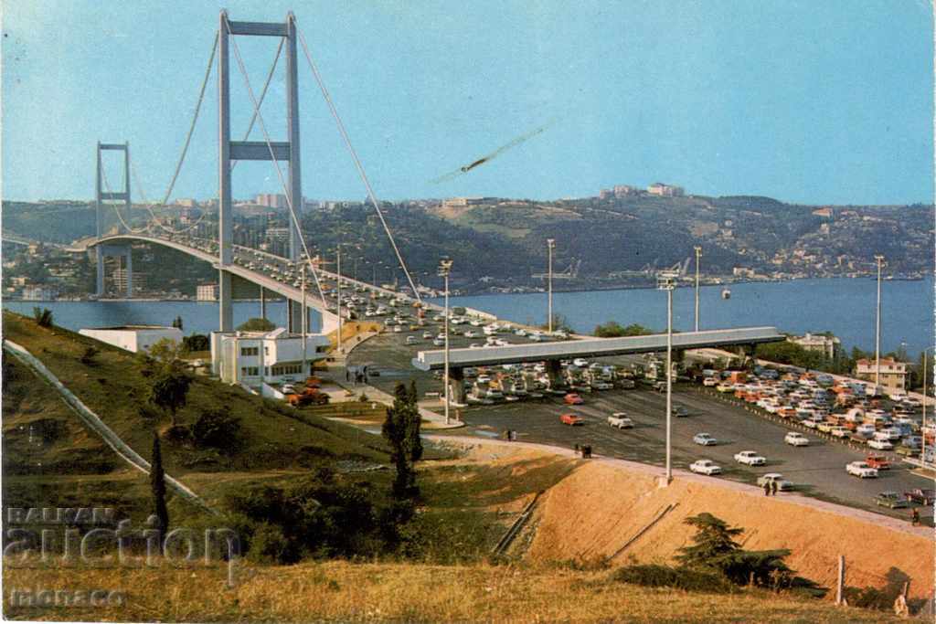 Стара картичка - Истанбул, Мостът над Босфора