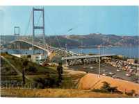Old card - Istanbul, Bridge over Bosphorus