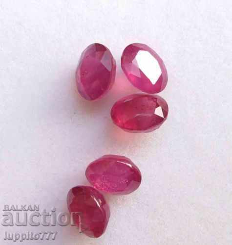 12.50 carate ruby ​​5 fațete ovale