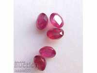 12.50 carate ruby ​​5 fațete ovale