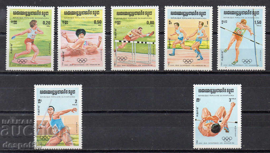 1984. Cambodgia. Jocurile Olimpice, Los Angeles '84 - SUA.