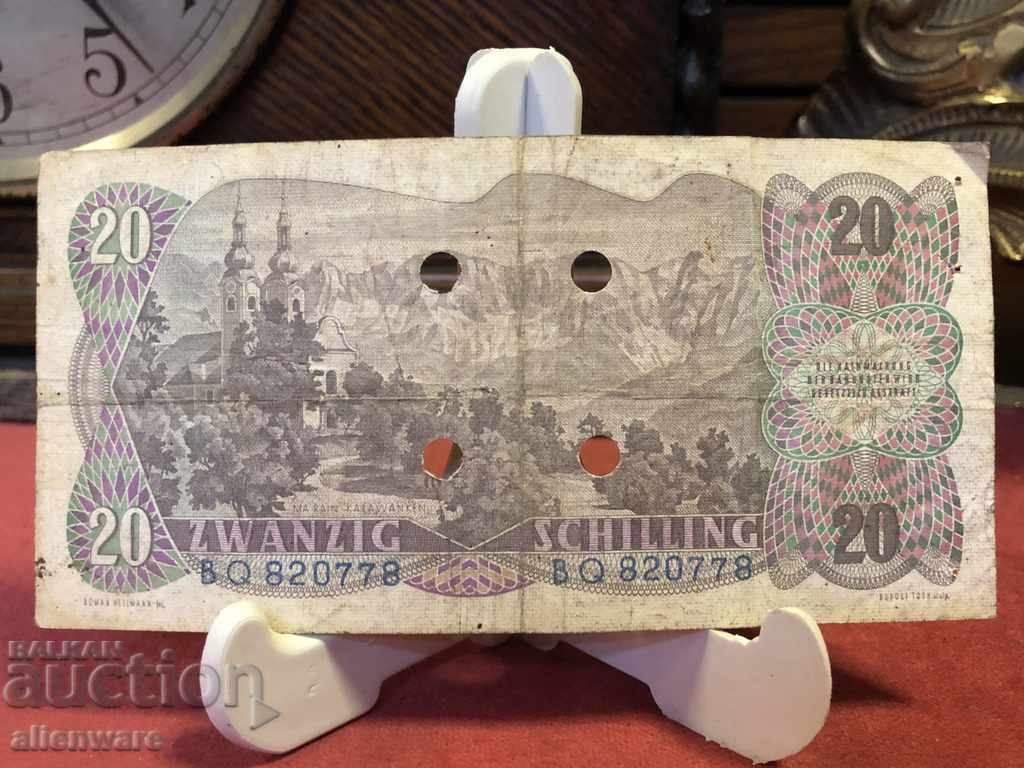 Παράδοση Τραπεζογραμμάτιο 20 schilling 1956-1 Παράδοση Τραπεζογραμμάτιο 20 schilling 1956-1