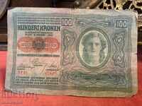 Bancnota 100 Kroner 1912 Austro-Ungaria