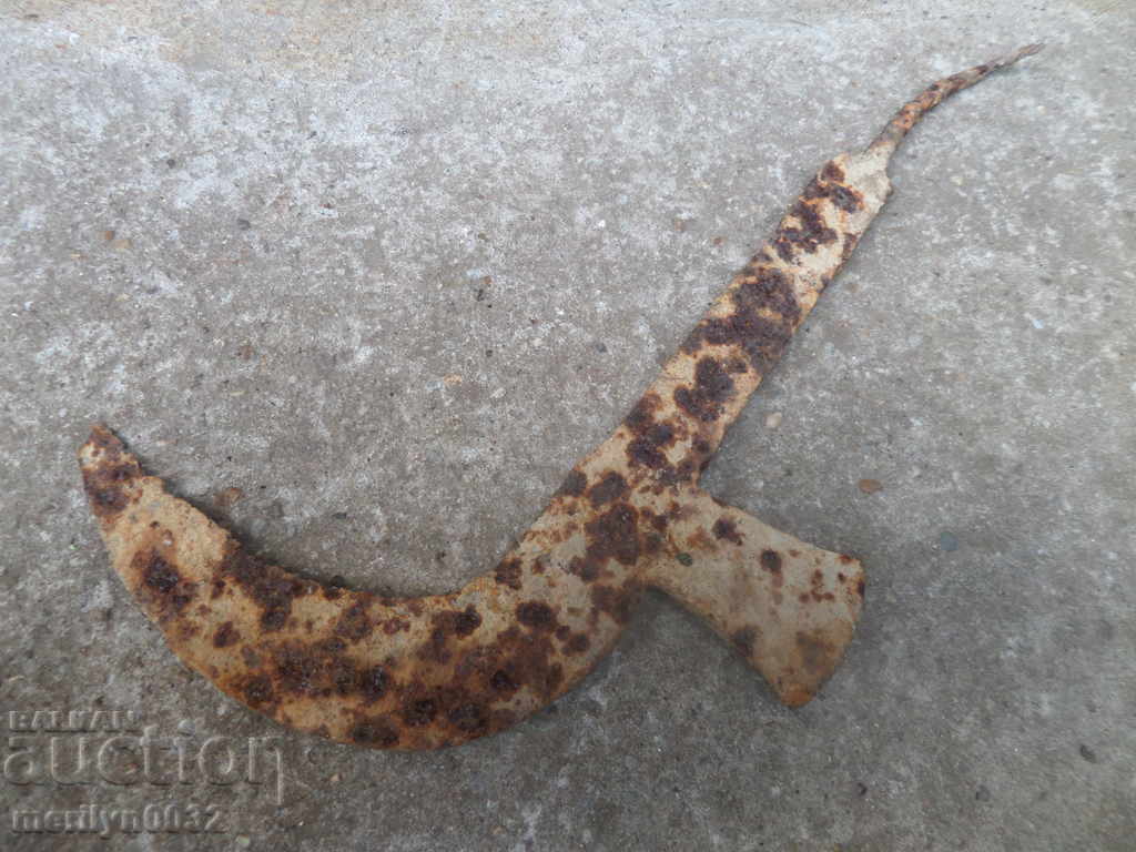 Auction Old handmade knife, wrought iron Auction Old handmade knife, wrought iron