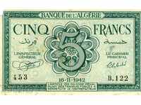 5 franci Algeria 1942