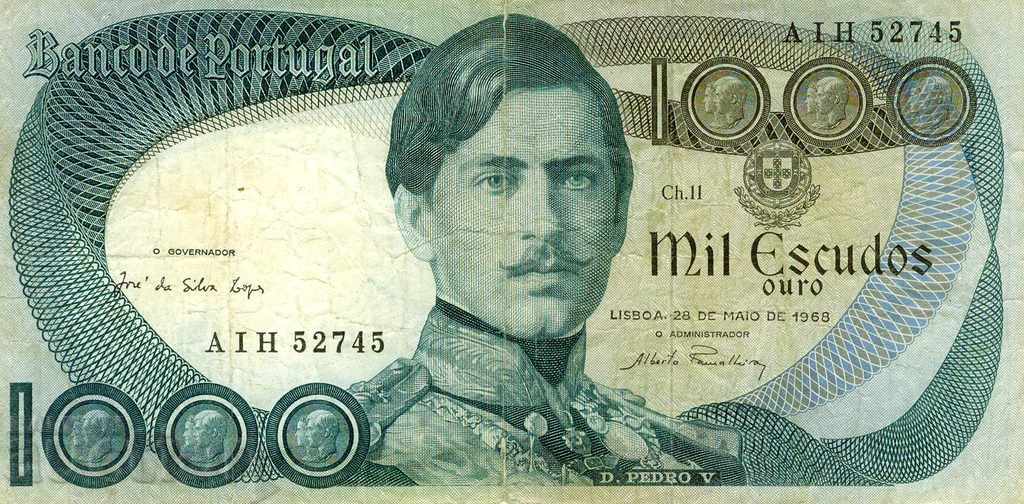 1000 escudos Portugal 1968