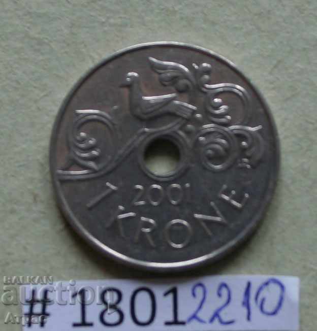 1 kr. 2001 Norway