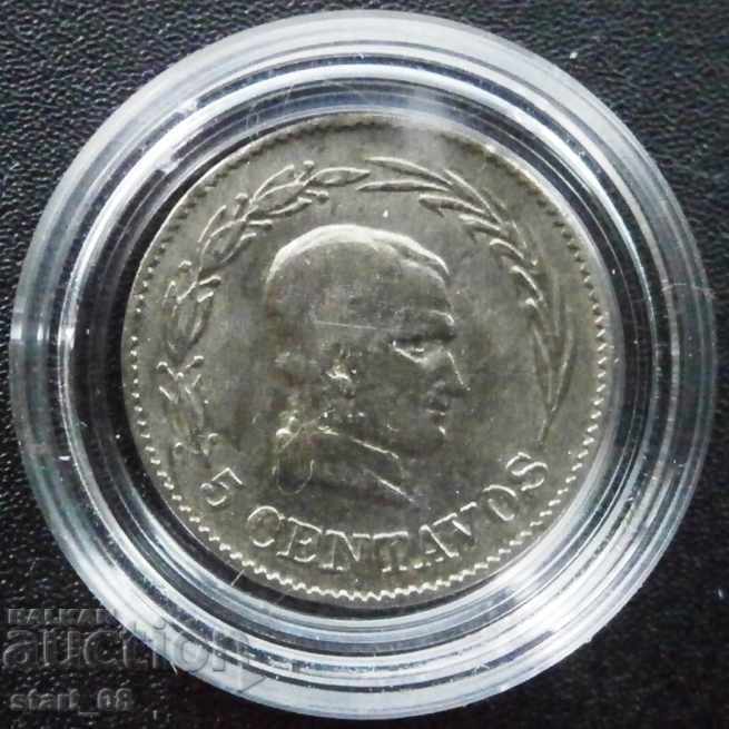 Еквадор 5 центавос 1924г.