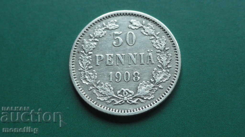 Русия (за Финландия) 1908г. - 50 пениа - 5 Русия (за Финландия) 1908г. - 50 пениа - 5