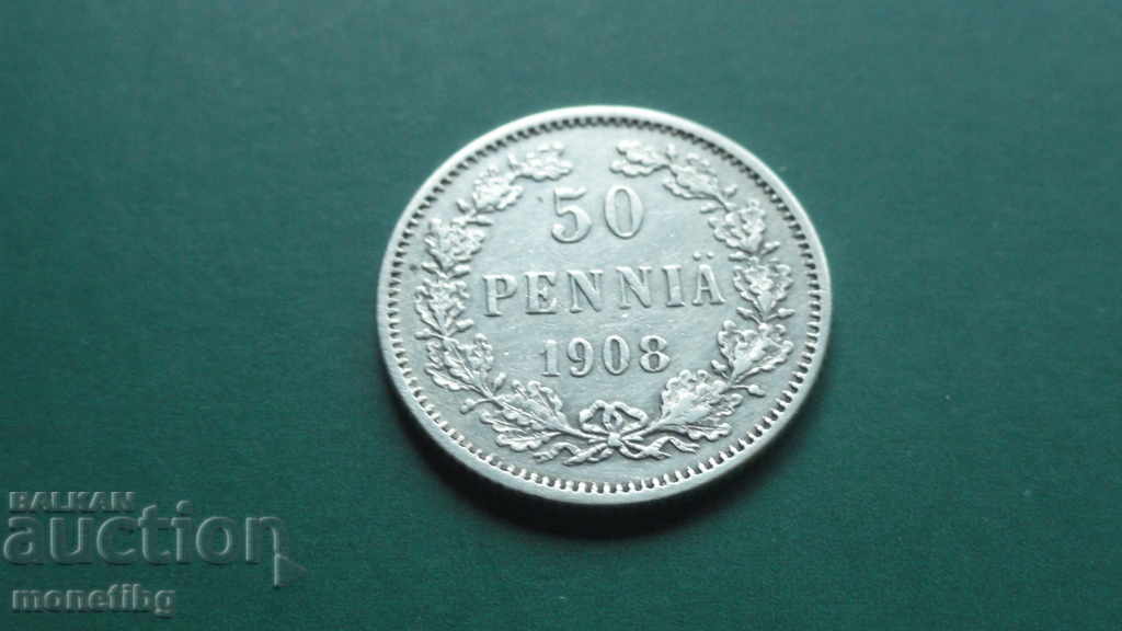 Русия (за Финландия) 1908г. - 50 пениа - 7 Русия (за Финландия) 1908г. - 50 пениа - 7