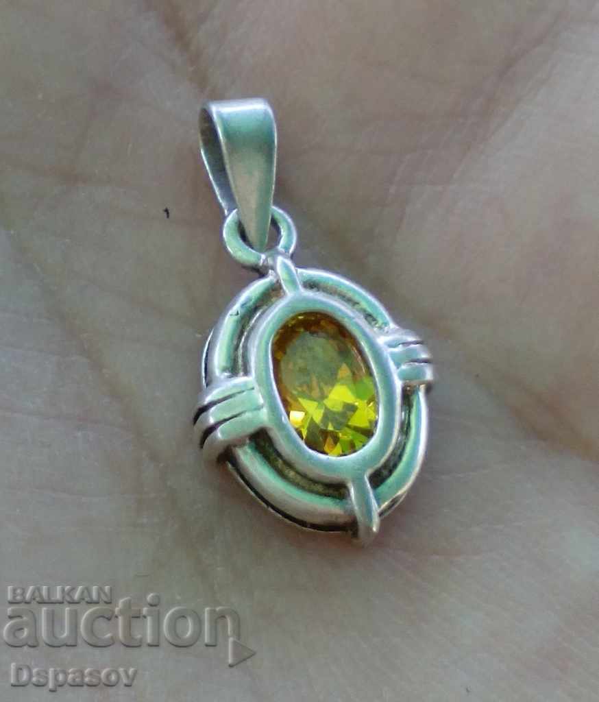 Little Silver 925 Pendant with Citrine