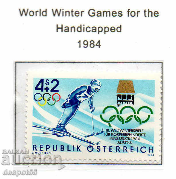 1984. Austria. Jocuri paralimpice de iarnă - Innsbruck, Austria.
