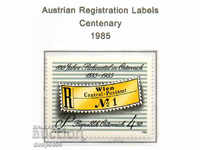 1985. Австрия. Сто години на регистрацията с етикети.