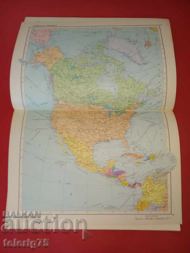 Colecția de atlasuri ruse vechi din America, Europa și Africa cu preț 30.00 BGN | € 15.34 Colecția de atlasuri ruse vechi din America, Europa și Africa cu preț 30.00 BGN | € 15.34