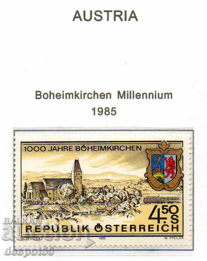 1985. Austria. 1000 years since the foundation of the town of Beimheimer.