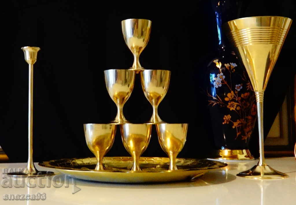 Pahar de bronz, cupă de vin, martini - 7 Pahar de bronz, cupă de vin, martini - 7