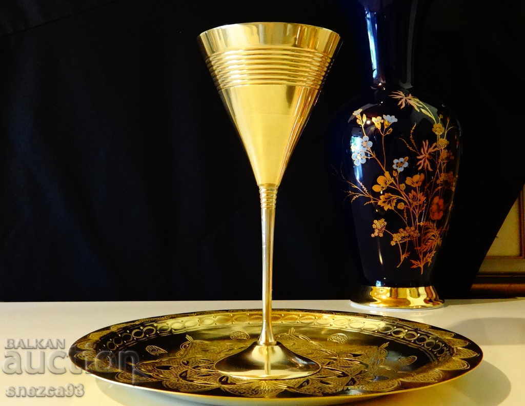 Swiss brass martini glass.