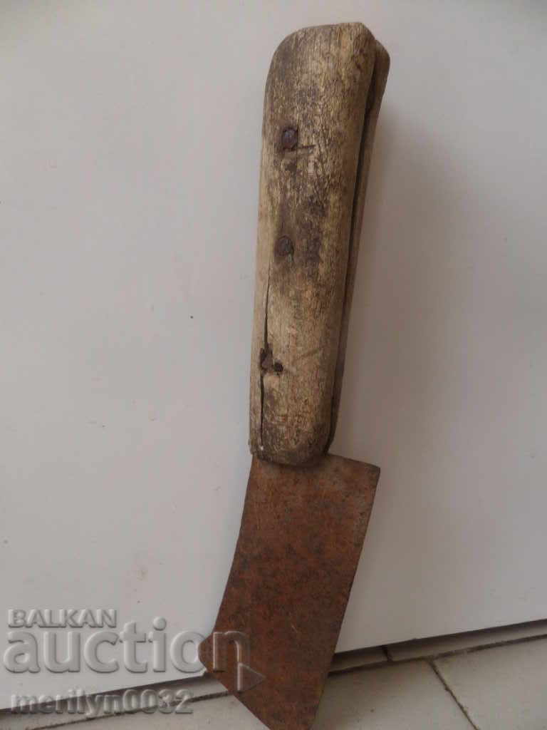 An old hand forged saber, ax, pole, knife - 7 An old hand forged saber, ax, pole, knife - 7