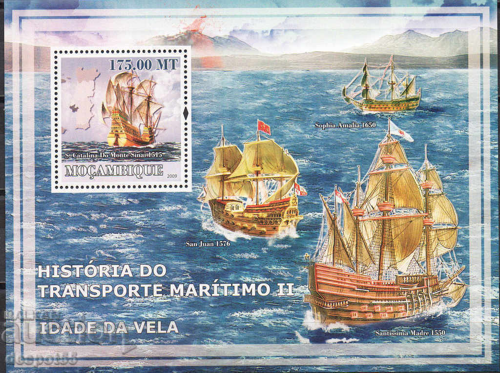 2009. Mozambique. History of maritime transport, medieval. Block.