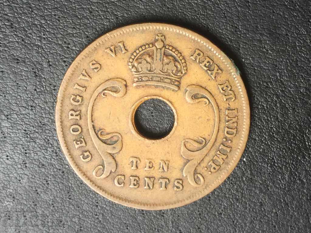 10 Cent East Africa 1943 with price 9.00 BGN | € 4.60