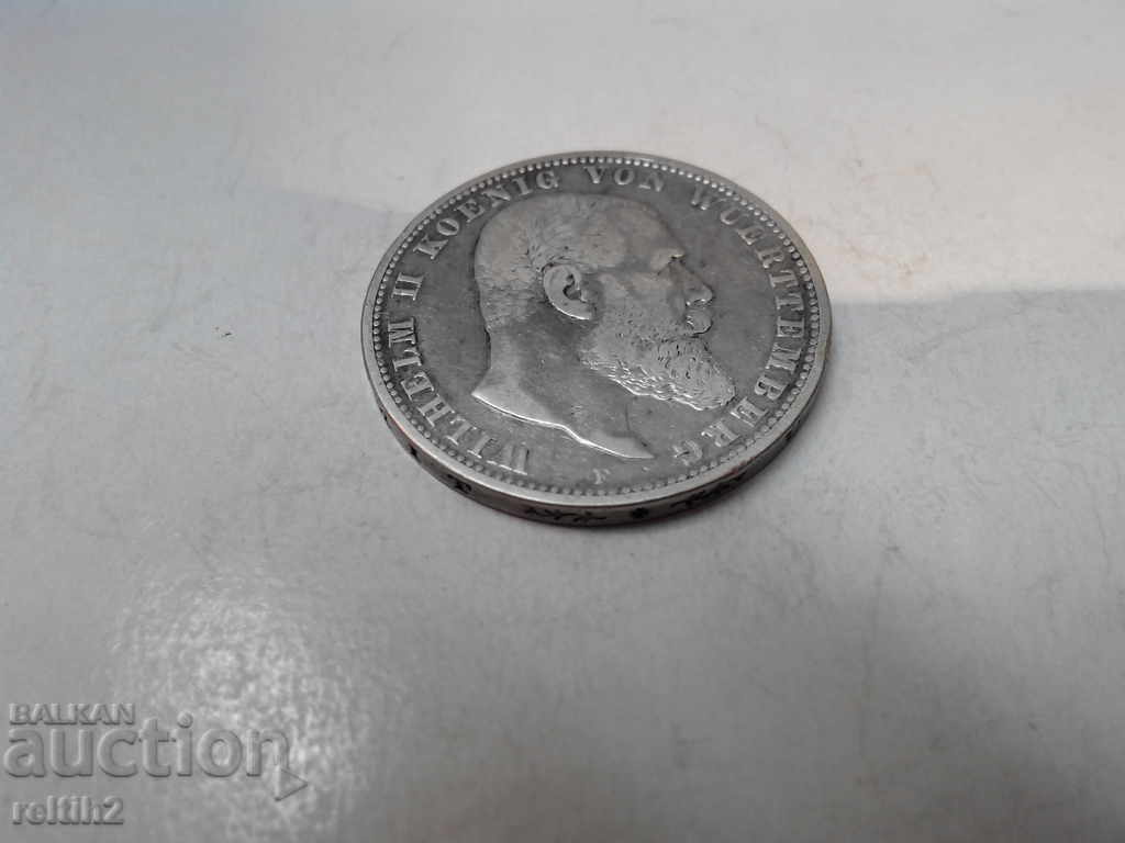 5 марки Германия 1903г сребро с цена € 125.00 | 244.48 лв.
