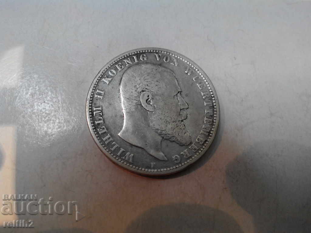 5 марки Германия 1903г сребро