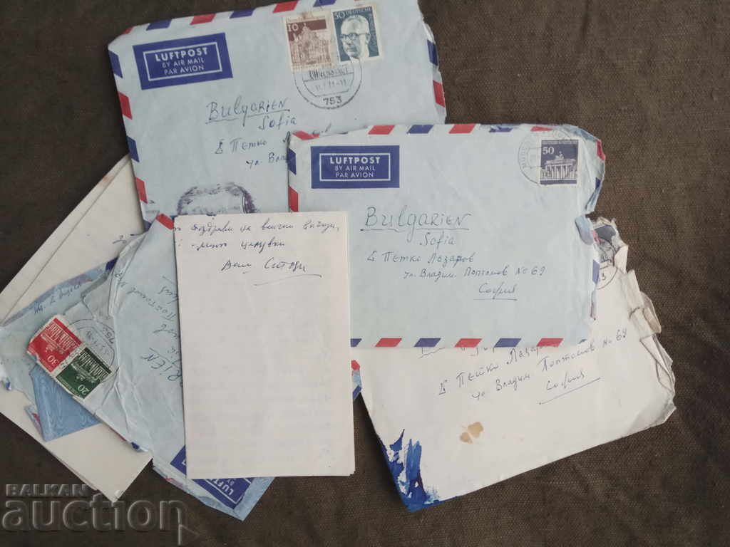 4 писма от български медик от Западна Германия 1971г.