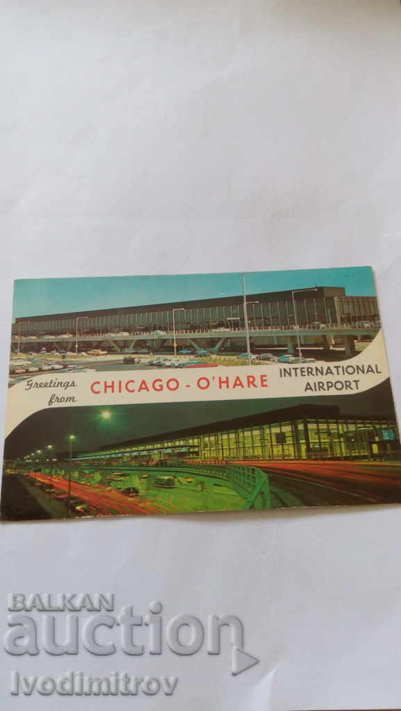 Καρτ ποστάλ Διεθνές Αεροδρόμιο Chicago O'Hare 1968