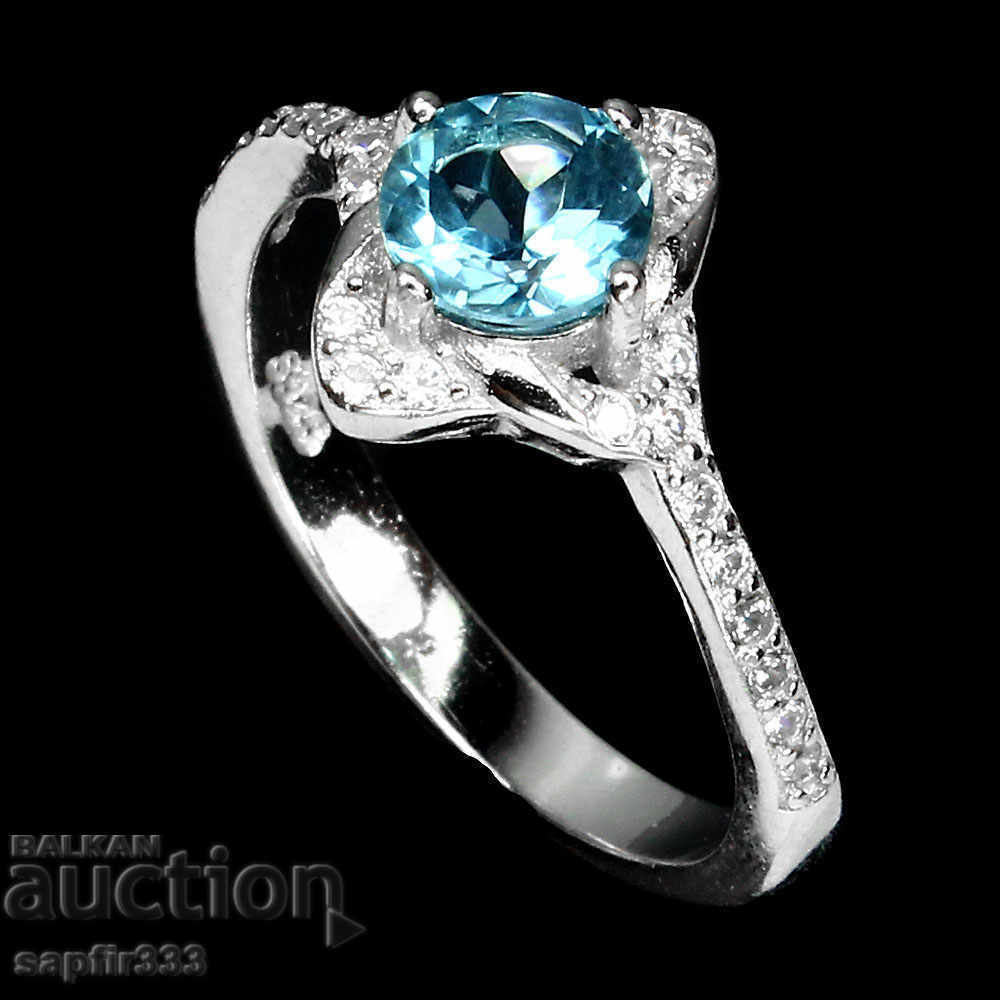 SOLD SILVER RING WITH NATURAL HEAT AND CYCLONS with price 157.00 BGN | € 80.27