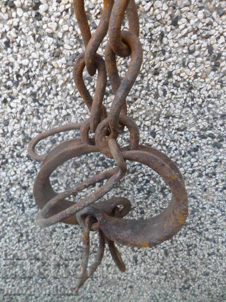 Hand forged beads, prana, chain, wrought iron - 7 Hand forged beads, prana, chain, wrought iron - 7
