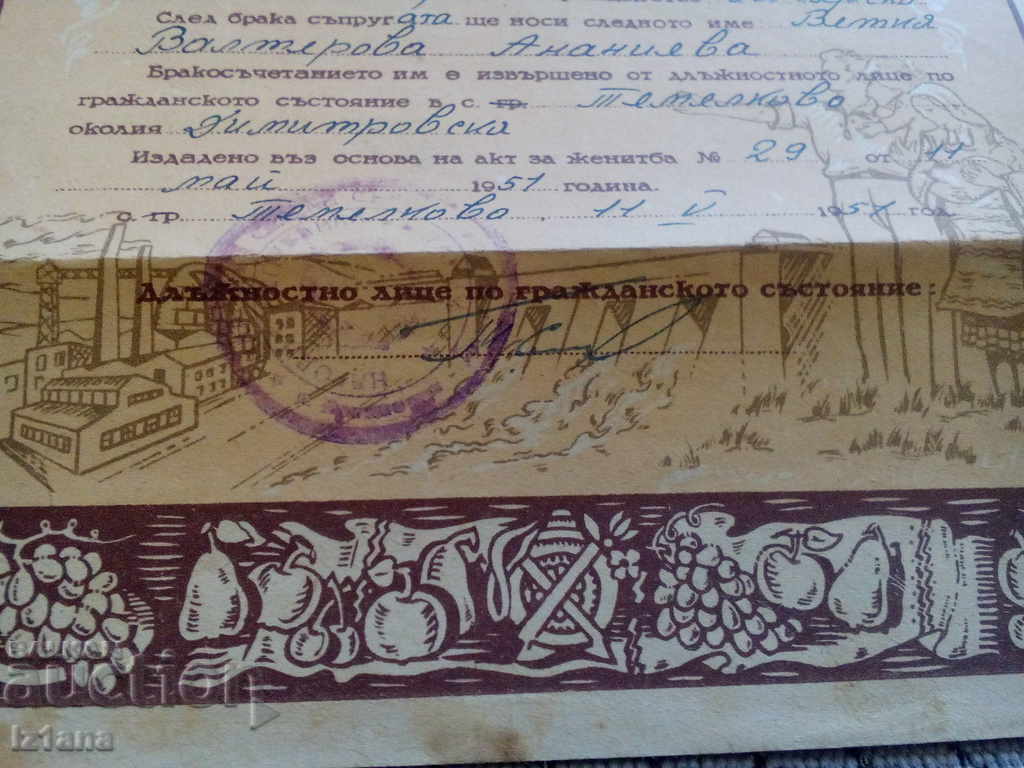 Auction Certificate of civil marriage Auction Certificate of civil marriage