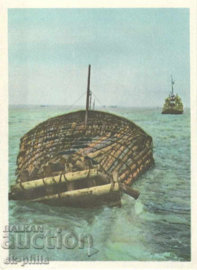 Παλιά καρτ ποστάλ - Πλοία στον ποταμό Amur