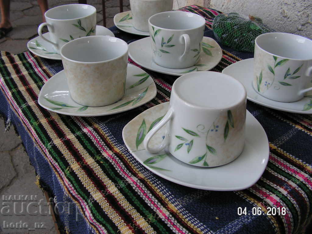 9306. PORCELAINĂ DE CAFEA DE CAFEA DE SERVICIU CU CHINEZĂ - 7 9306. PORCELAINĂ DE CAFEA DE CAFEA DE SERVICIU CU CHINEZĂ - 7