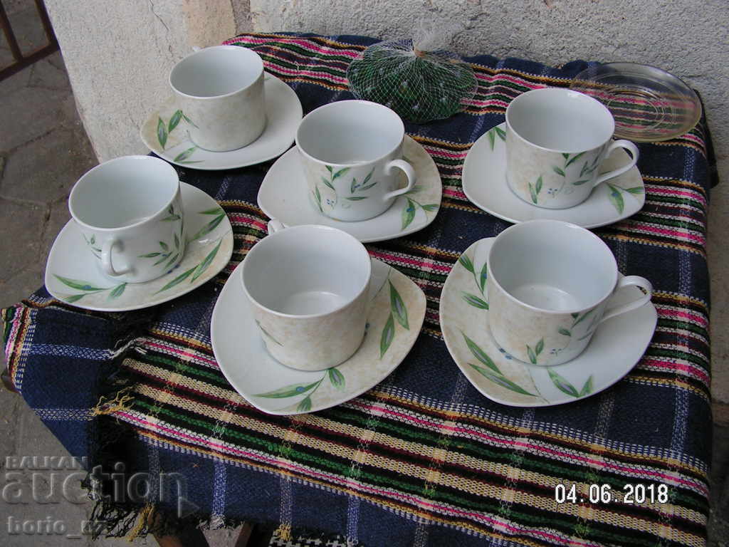 9306. SERVICE COFFEE TEA PORCELAIN WITH CHINESE