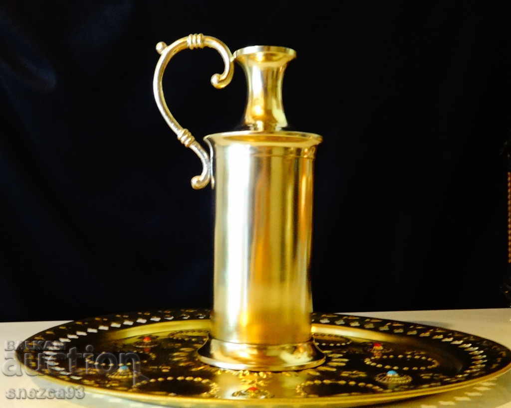 Χάλκινη κανάτα για ρακή, κρασί, μπαρόκ με τιμή 59.00 BGN | € 30.17 Χάλκινη κανάτα για ρακή, κρασί, μπαρόκ με τιμή 59.00 BGN | € 30.17