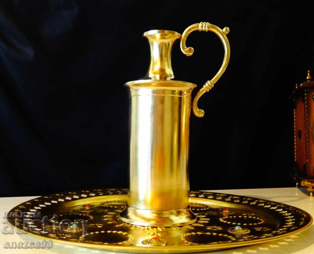 Χάλκινη κανάτα για ρακή, κρασί, μπαρόκ Χάλκινη κανάτα για ρακή, κρασί, μπαρόκ