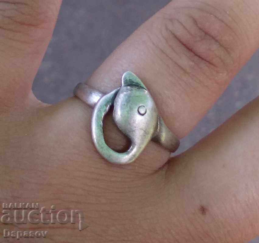 Silver Dolphin Ring