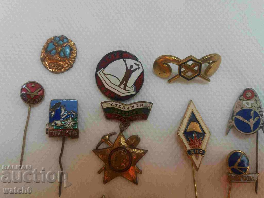 Auction Lot of enamel badges Auction Lot of enamel badges