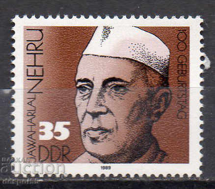 1989. GDR. 100 de ani de la nașterea lui Jawaharlal Nehru.