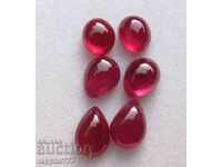 7.30 carat ruby ​​6 pieces of cabin 3 pairs