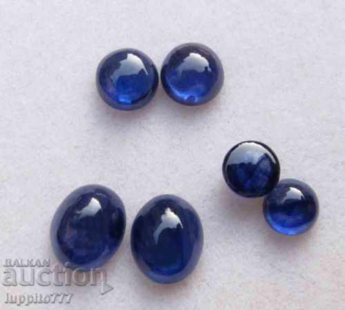 7.70 carats sapphire 6 oval cabin 3 pairs
