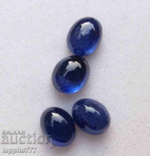 10.70 carats sapphire 4 oval cabin 2 pairs