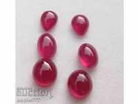 8.30 carat ruby ​​6 pieces strand 3 pairs