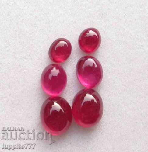 7.40 carat ruby ​​6 pieces of cabin 3 pairs